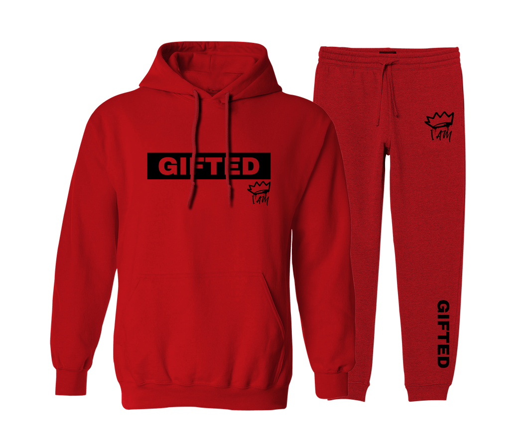 Gifted - Red Jogger Set