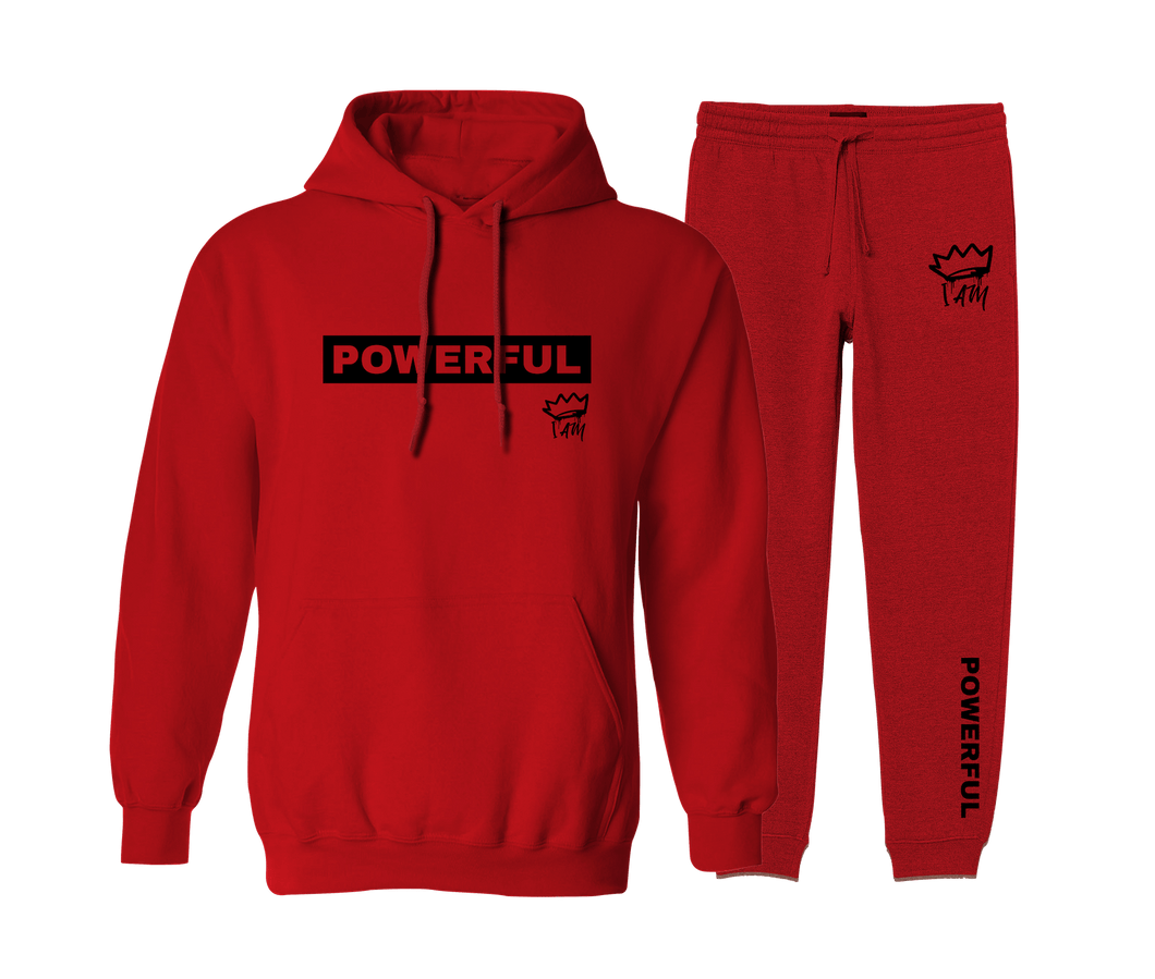 Powerful - Red Jogger Set